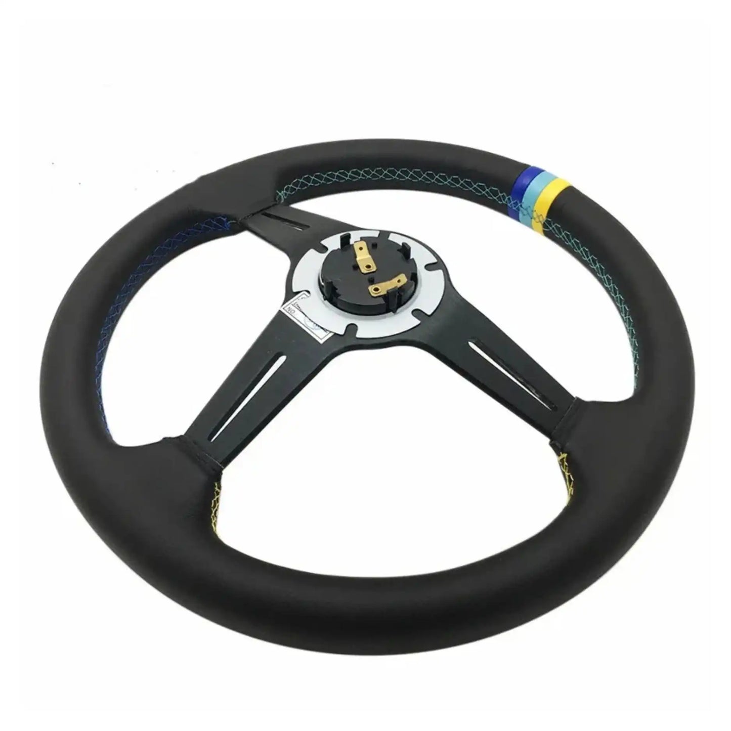 14 inch Greddy Steering Wheel Black Leather - Universal Fitting