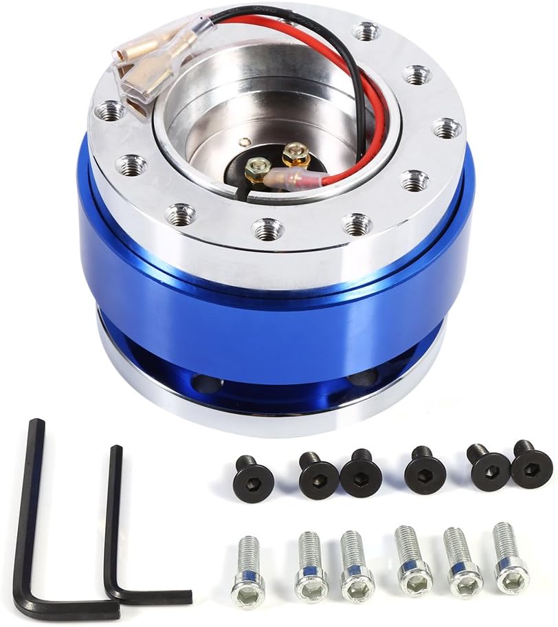 Aluminum Car Quick Release Steering Wheel Hub Boss Kit Blue
