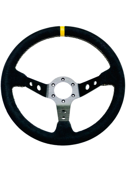 CORSICA Style 350mm Deep Dish Steering Wheel (SUEDE) Drift Rally Racing