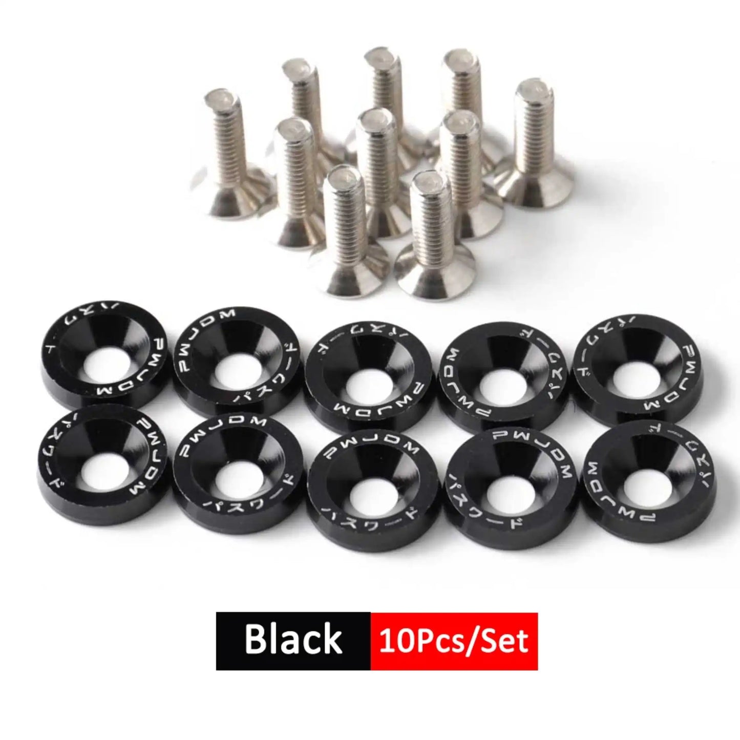 6MM Aluminum Fender Bumper Washer Bolts 10PCS