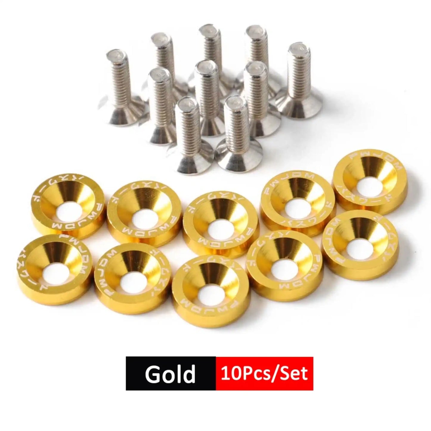6MM Aluminum Fender Bumper Washer Bolts 10PCS