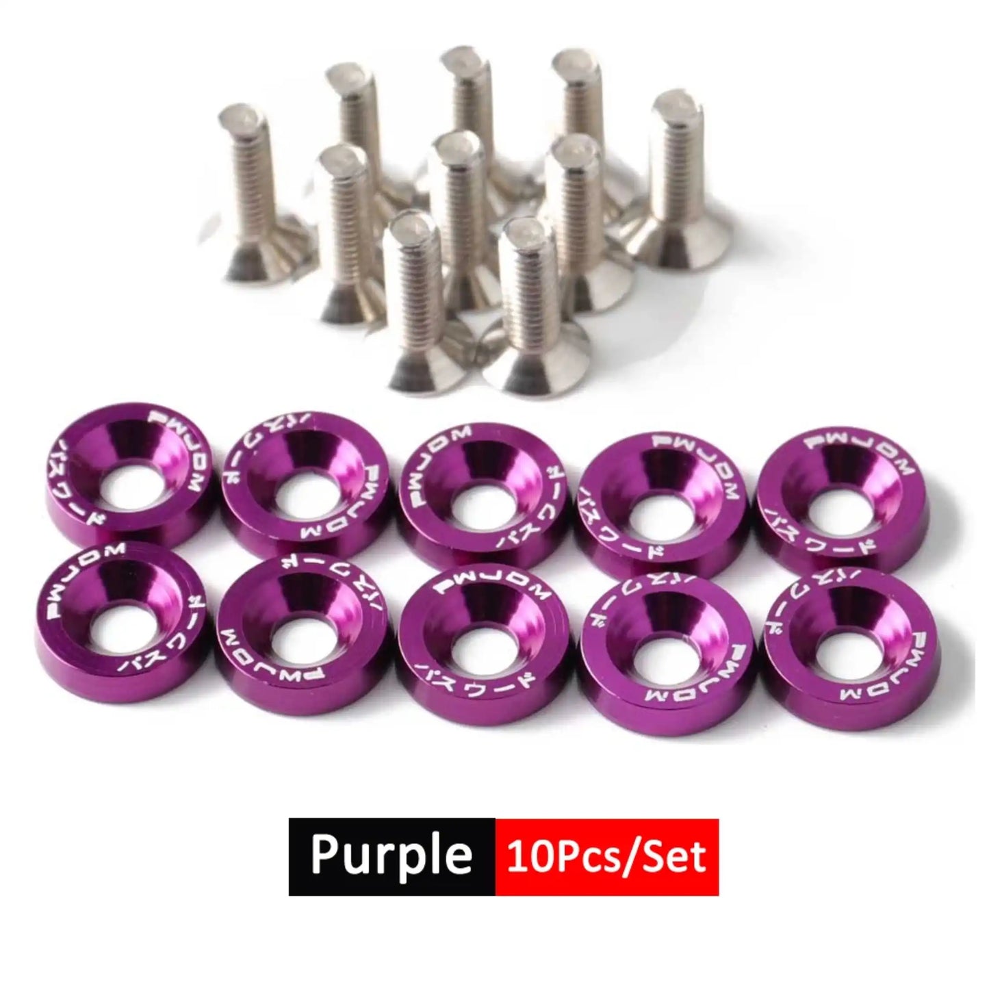 6MM Aluminum Fender Bumper Washer Bolts 10PCS