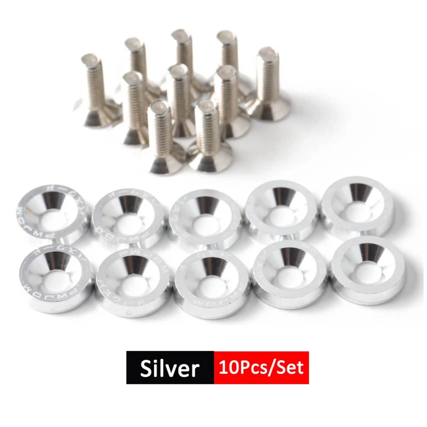 6MM Aluminum Fender Bumper Washer Bolts 10PCS