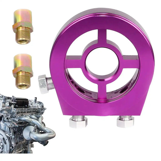 Aluminum Oil Filter Cooler Sandwich Plate For Oil Temp Oil Pressure Gauge Sensor