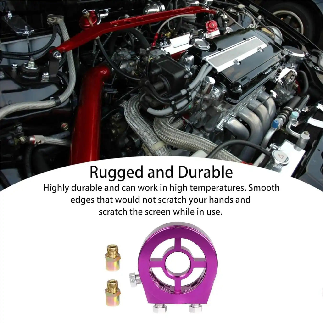 Aluminum Oil Filter Cooler Sandwich Plate For Oil Temp Oil Pressure Gauge Sensor