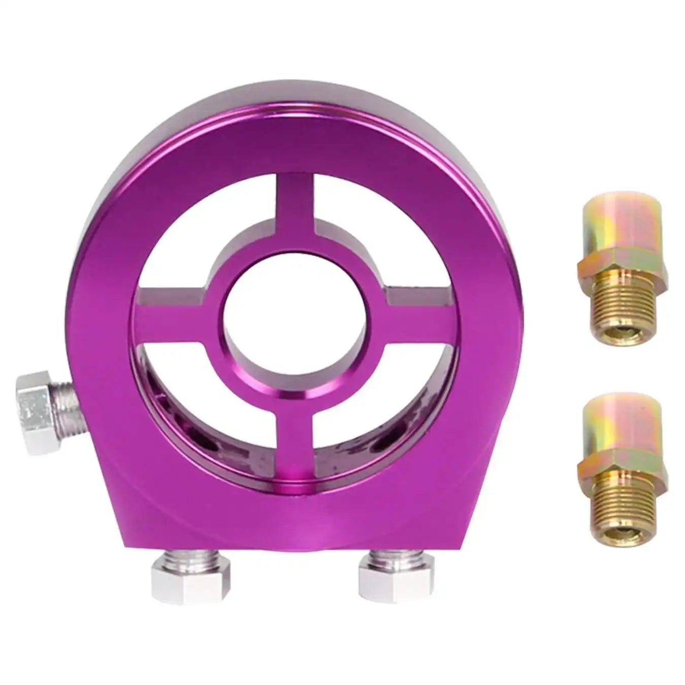 Aluminum Oil Filter Cooler Sandwich Plate For Oil Temp Oil Pressure Gauge Sensor