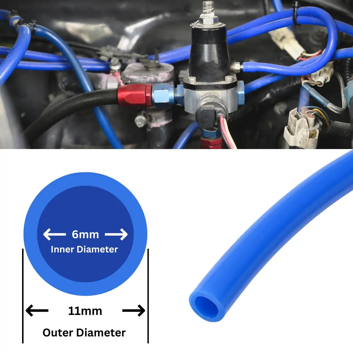 Blue High Temp Silicone Vacuum Hose