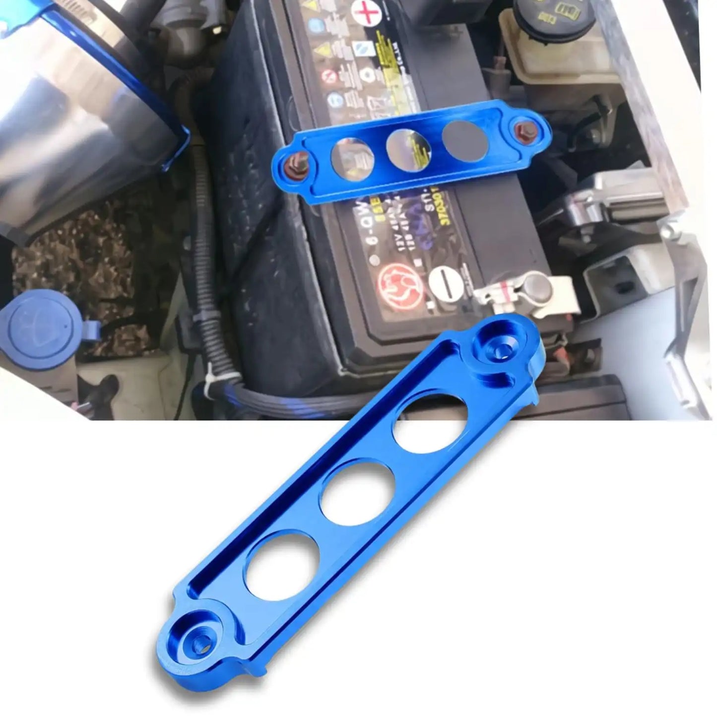 Car Battery Tie Down Bracket Holder Blue
