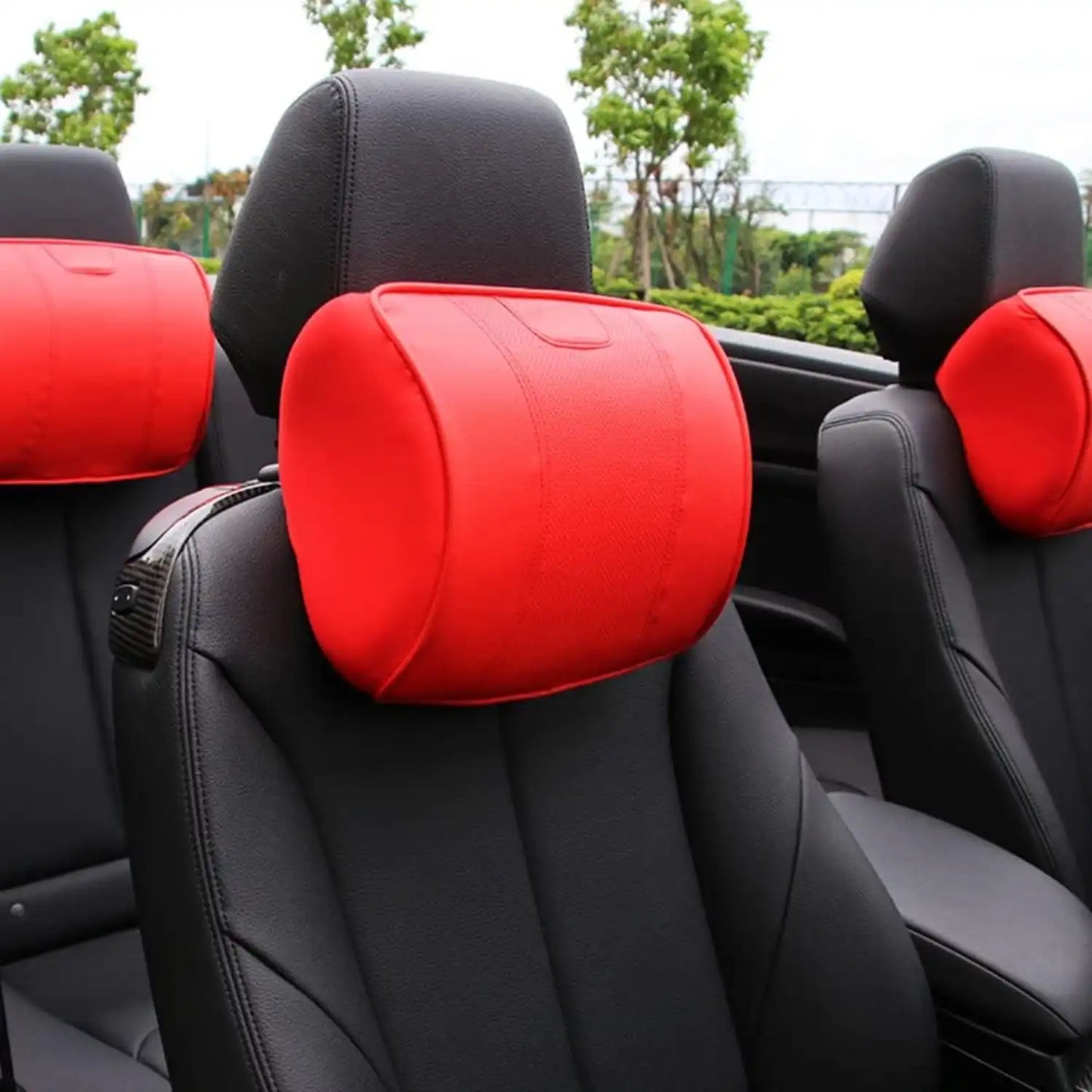 Comfortable Foam Car Seat Neck Pillow Soft Leather