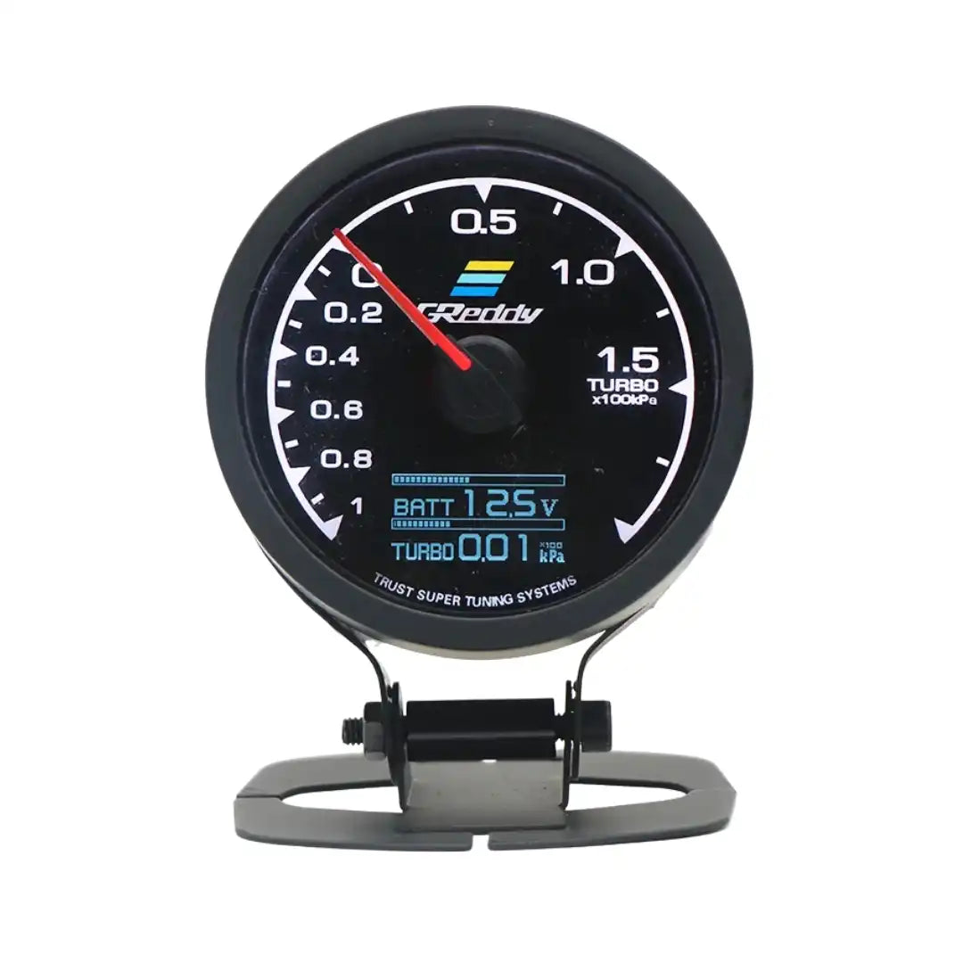 Greddy Turbo Boost Gauge - Multi LCD Digital Display Racing Meter 7 Colors