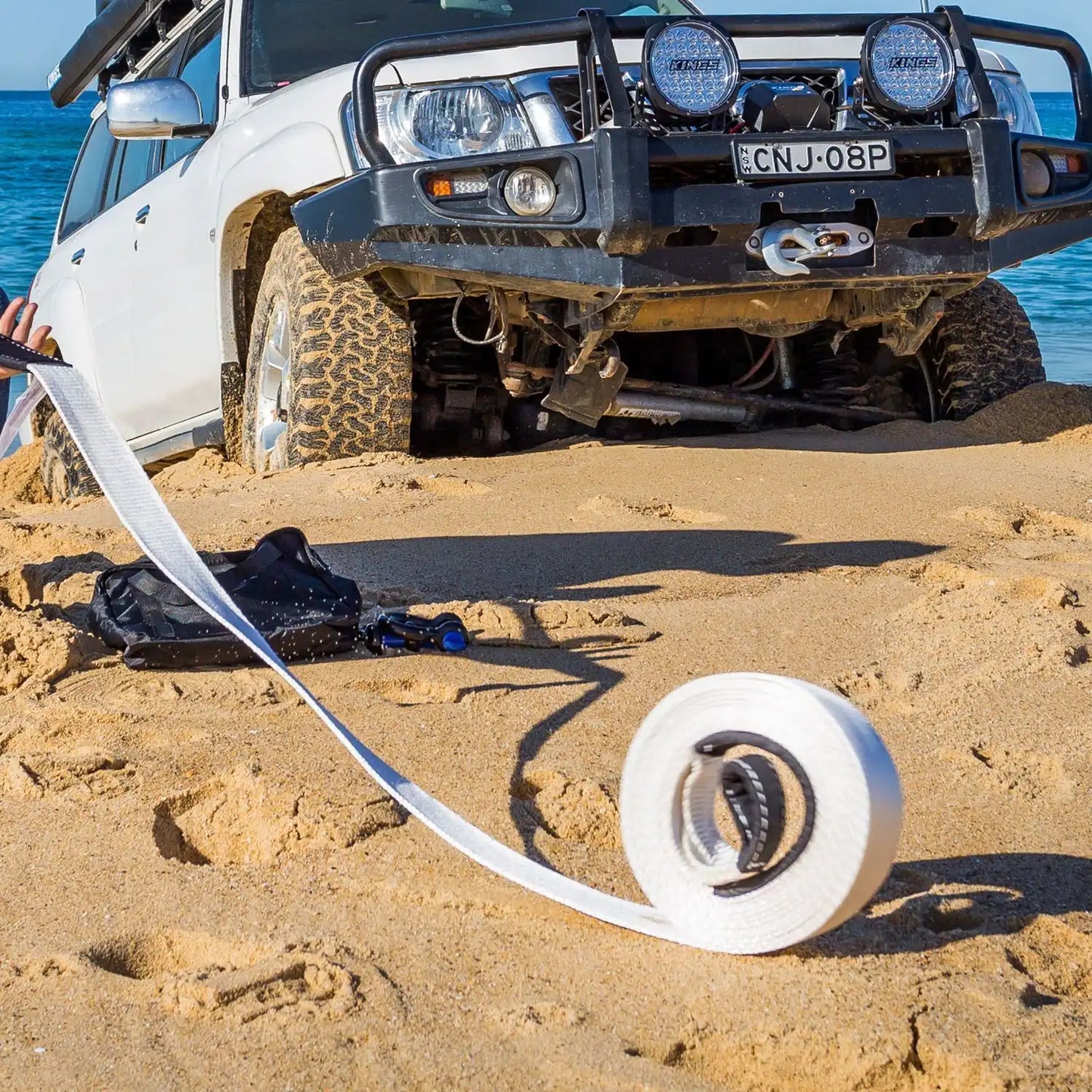 Hercules Snatch Strap 4WD Recovery Tow 8000kg Nylon Strap 8T Pull Adventure King