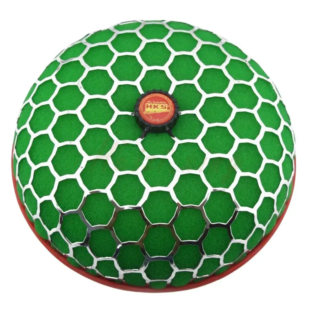 High Flow Air Intake Mushroom Filter – 3.15" Washable Honeycomb Style (Green)