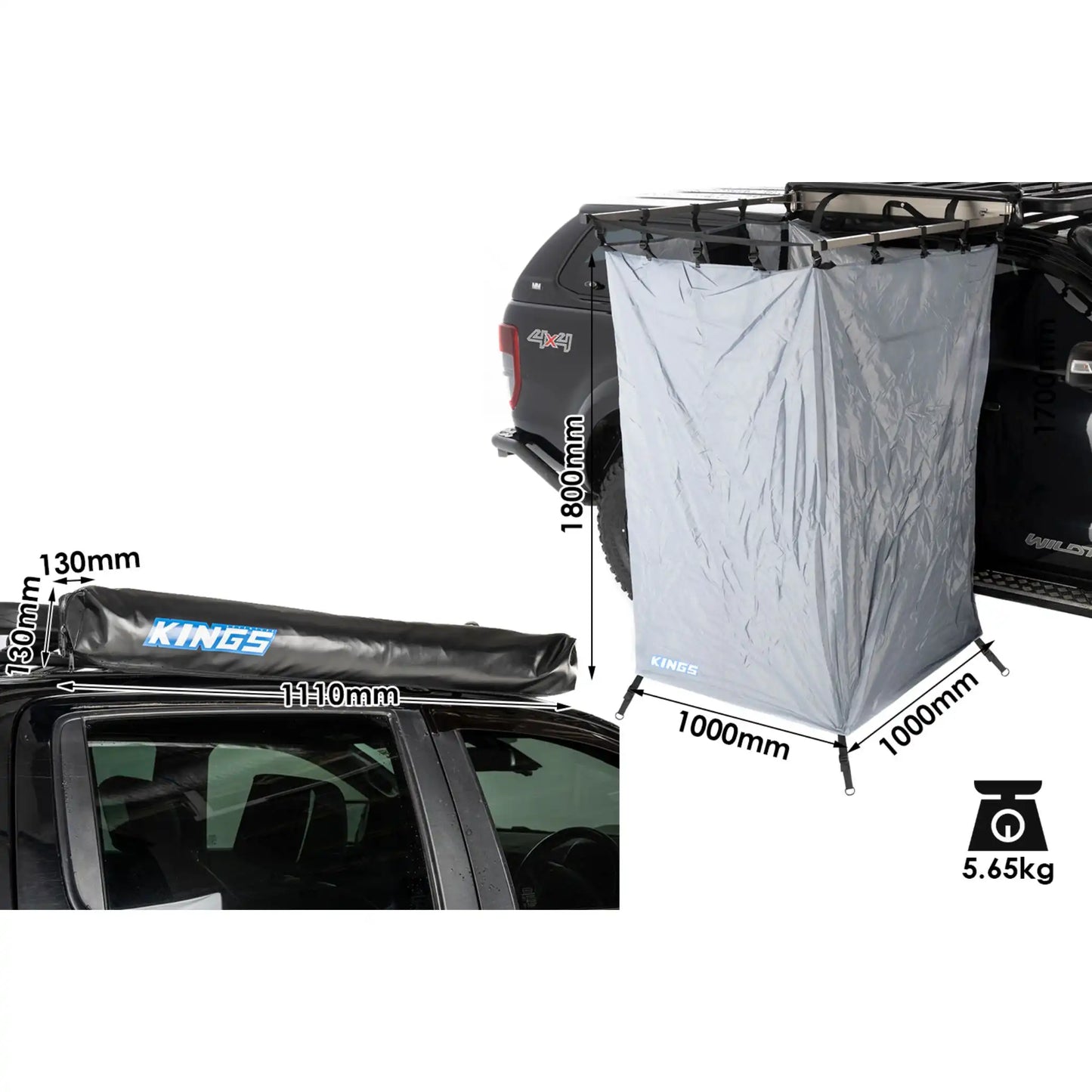 Kings Instant Ensuite Awning Shower Tent