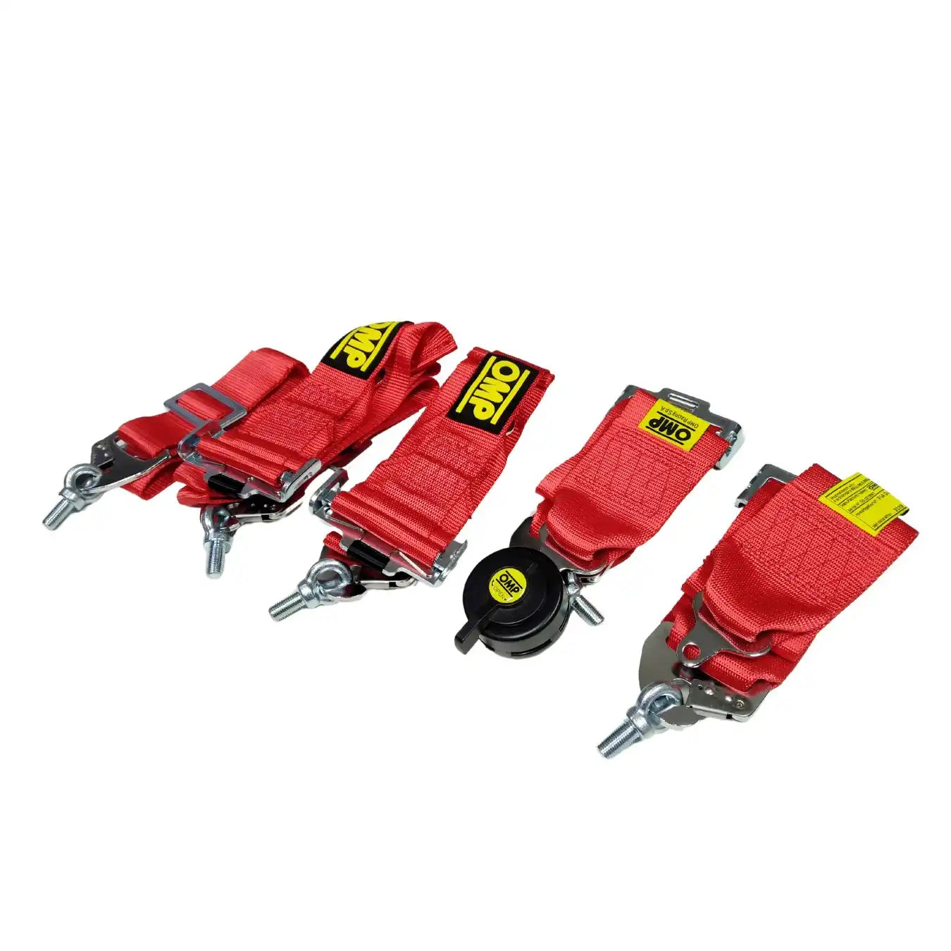 OMP 5 Point Racing Harness - Red Seat Belt (pair)