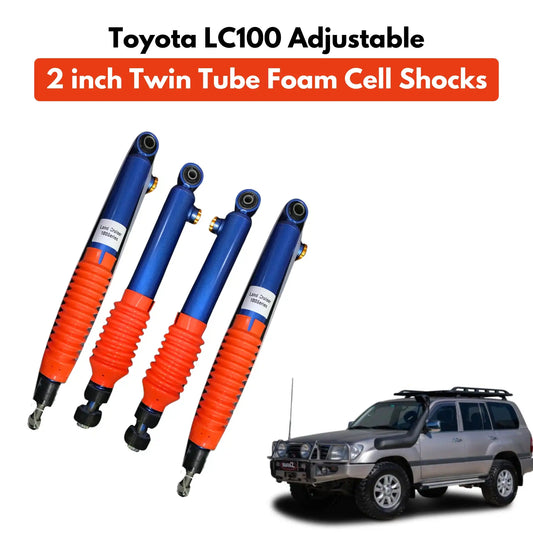 Toyota Land Cruiser 100 Series 2 inch Twin Tube Adjustable Foam Cell Shocks