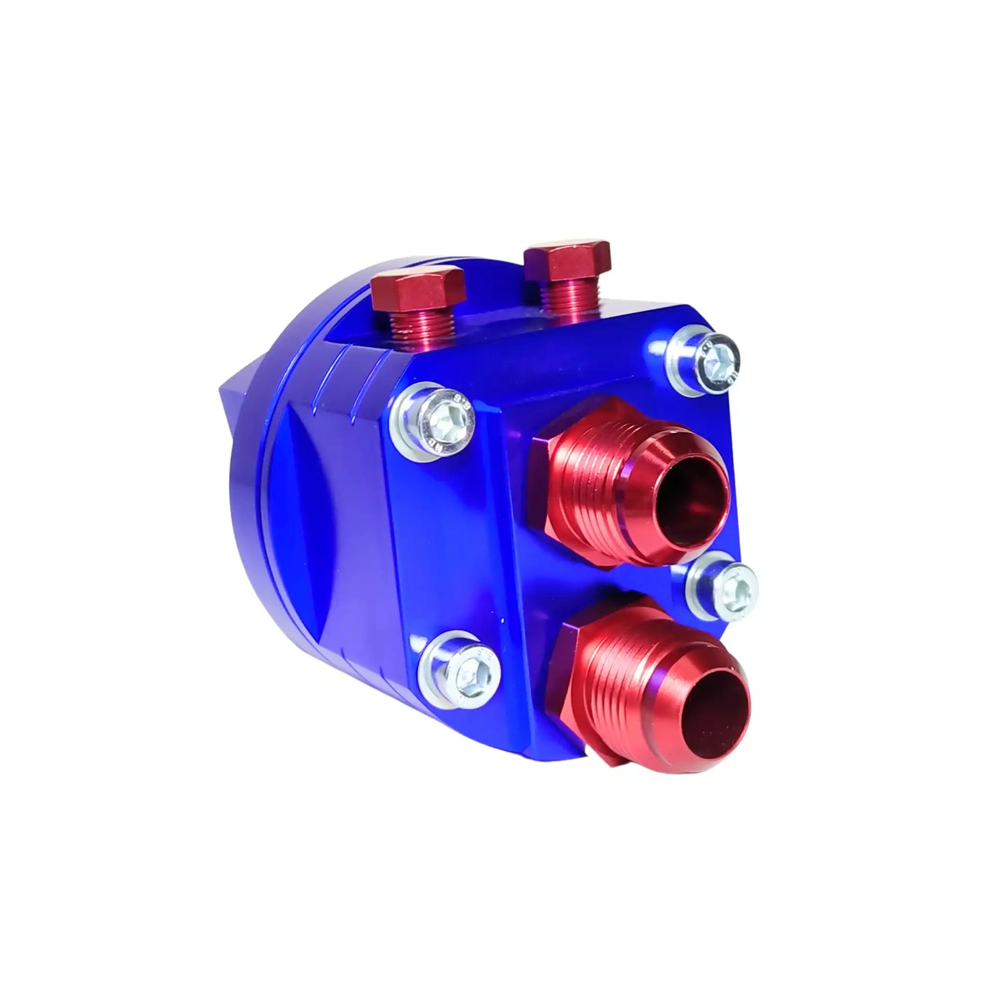 Billet Oil Filter Relocation Kit Universal AN10 Fittings Blue Color