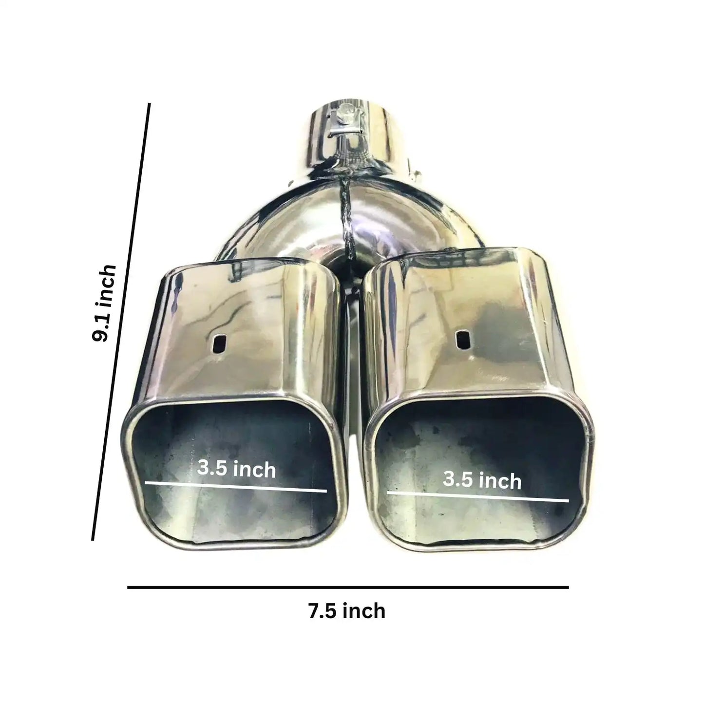 Universal Car Exhaust Muffler Tip - Silver