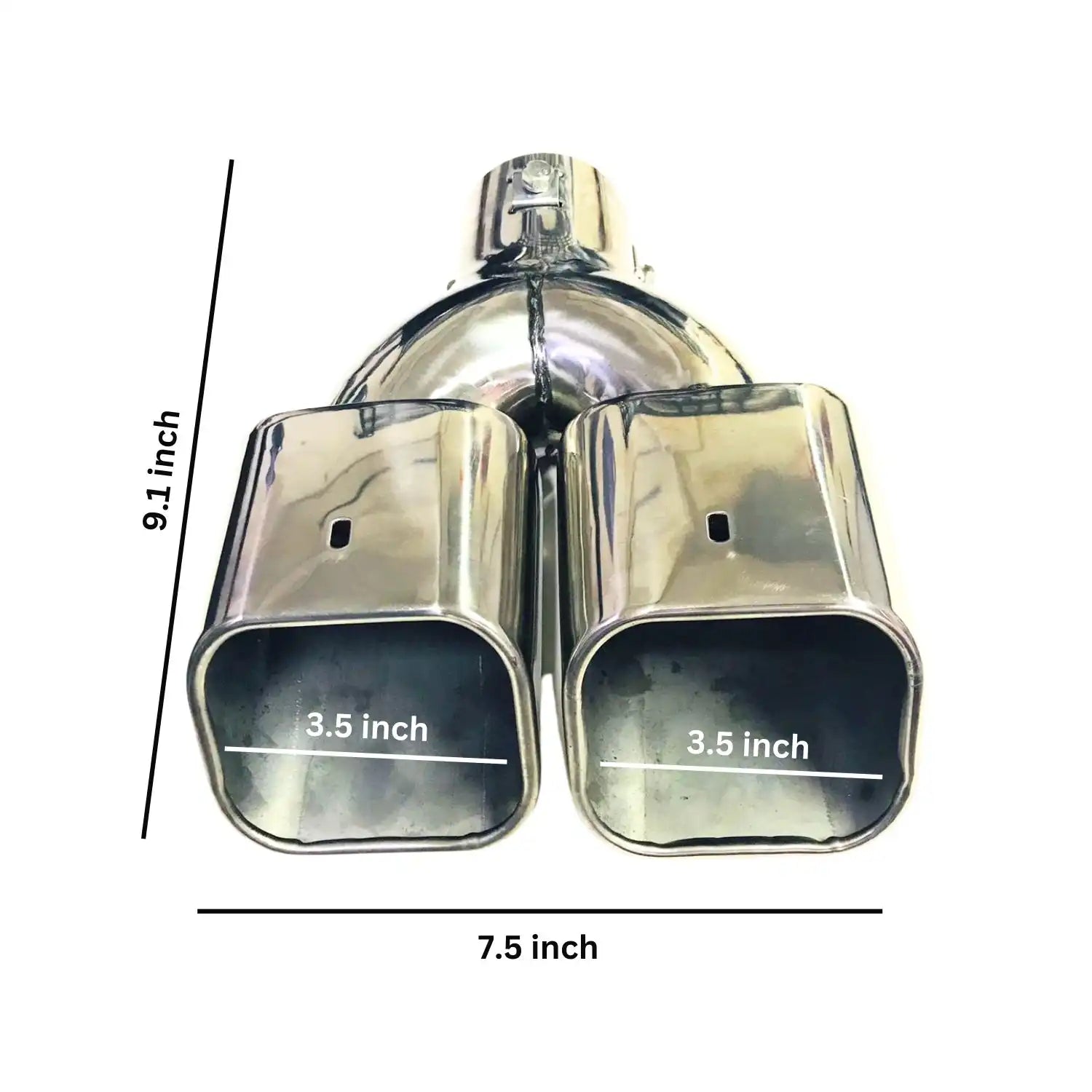 Universal Car Exhaust Muffler Tip - Silver