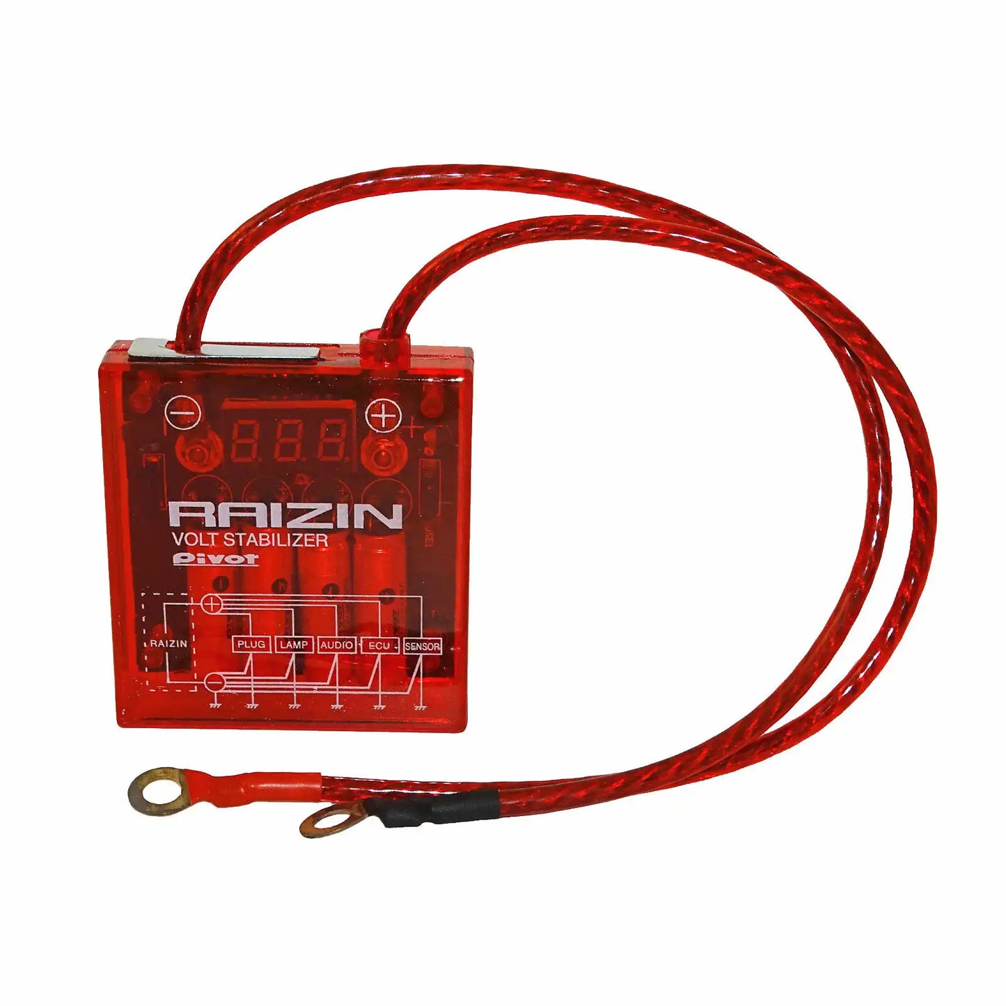 Universal Car Fuel Saver Voltage Stabilizer Regulator Kit with 3 Earth Ground Cables for Car