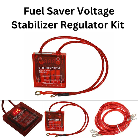 Universal Car Fuel Saver Voltage Stabilizer Regulator Kit with 3 Earth Ground Cables for Car