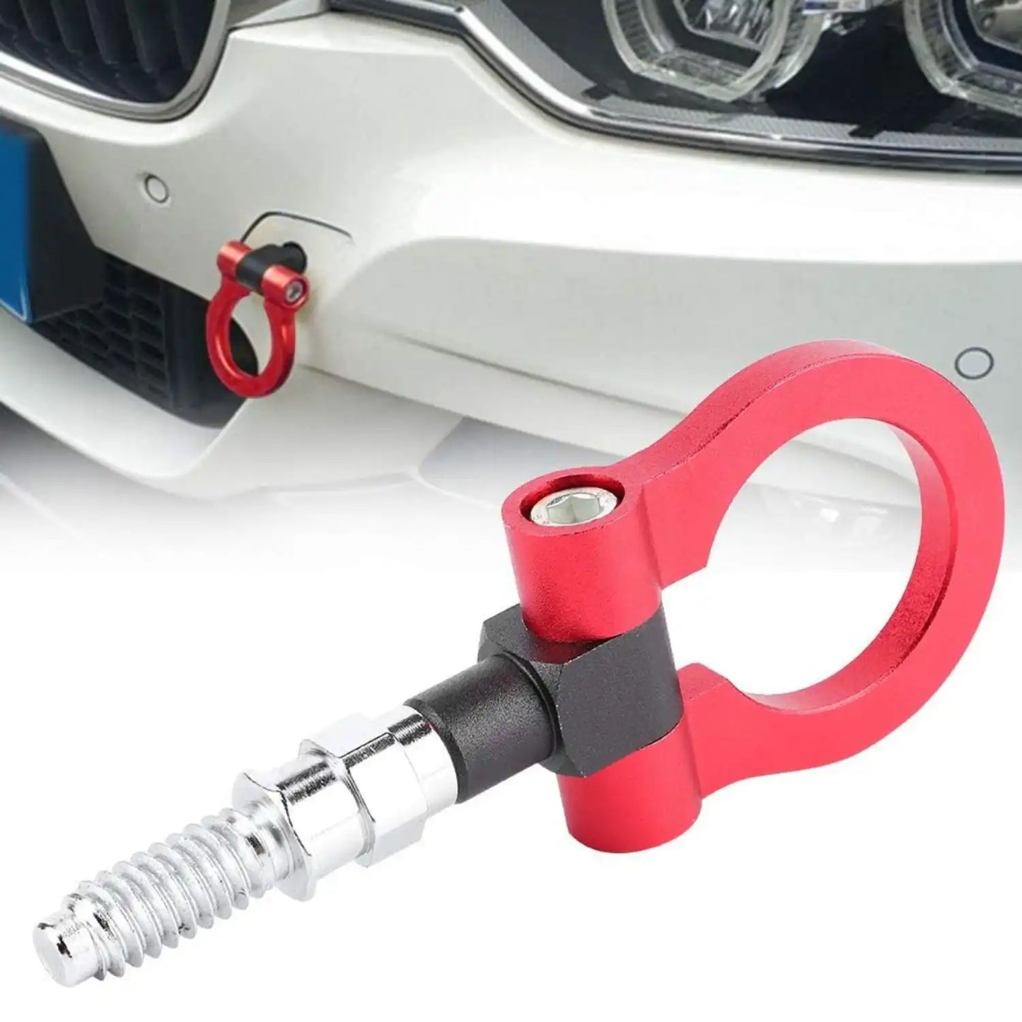 Universal Front Rear Bumper Car Tow Hook Red