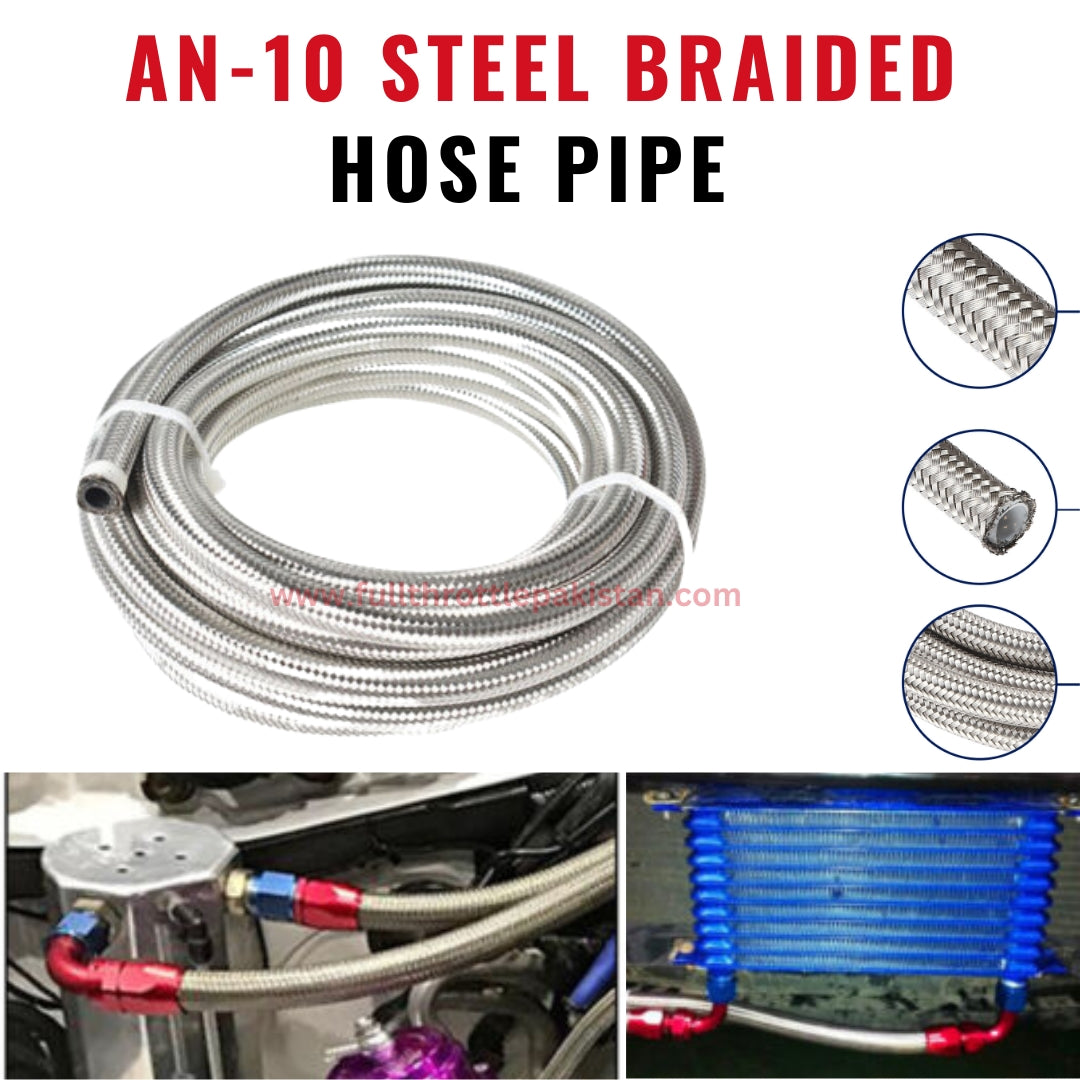 AN-10 Steel Braided Hose Pipe Full Throttle Pakistan
