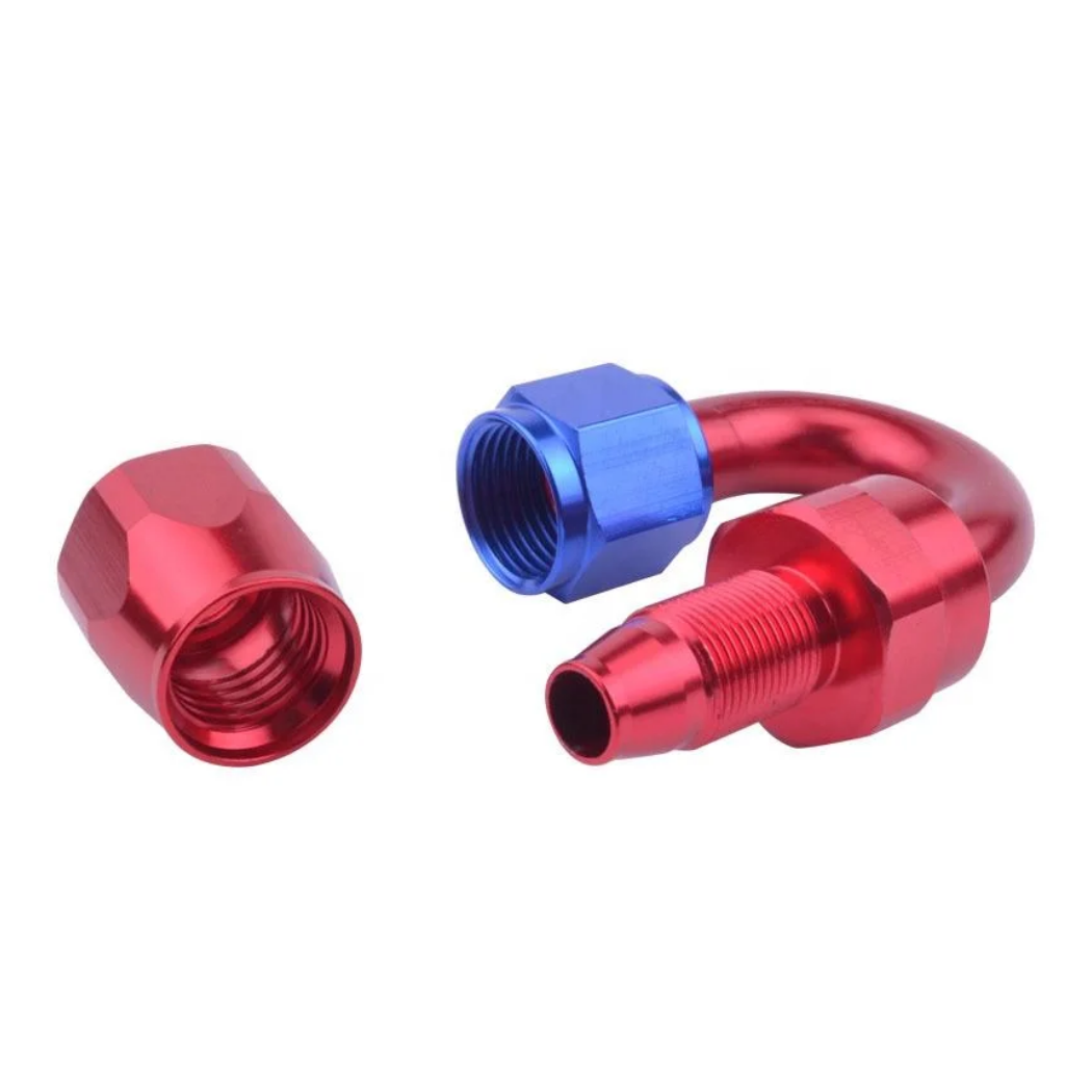 AN8 180 Degree High Performance Aluminium Fuel Hose Fitting Full Throttle Pakistan