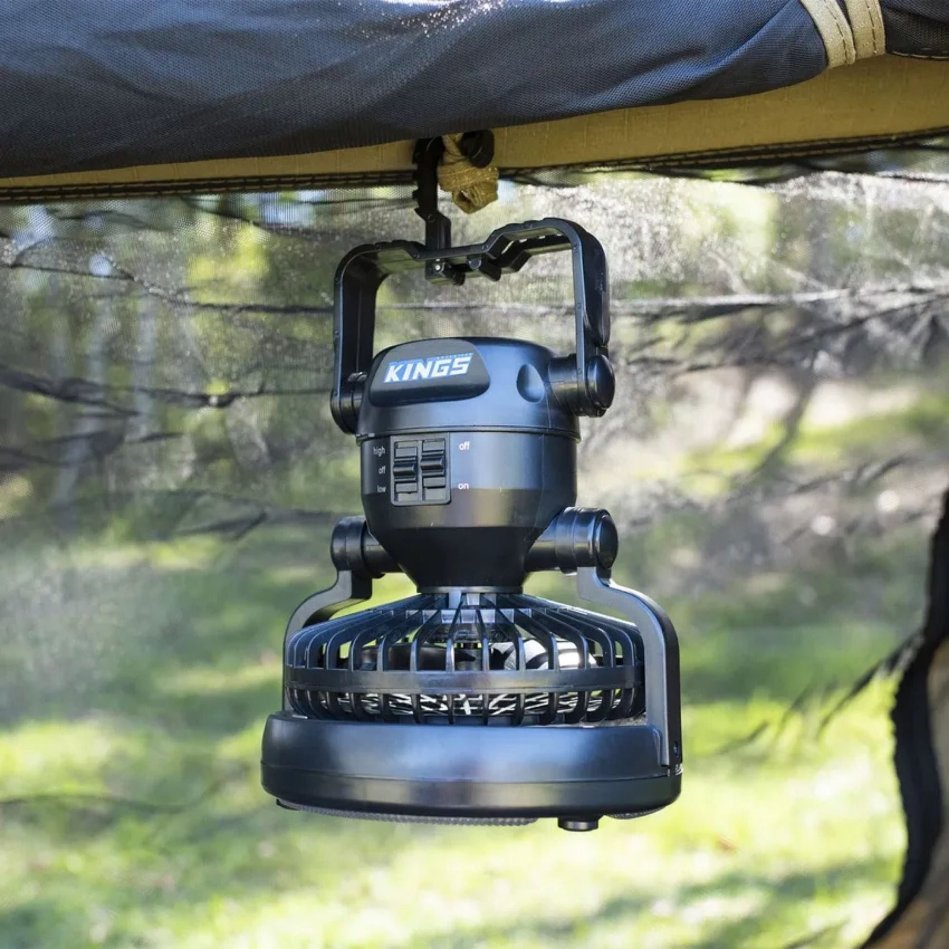 Adventure Kings 2in1 LED Light & Fan | Hook & Stand Mount Full Throttle Pakistan
