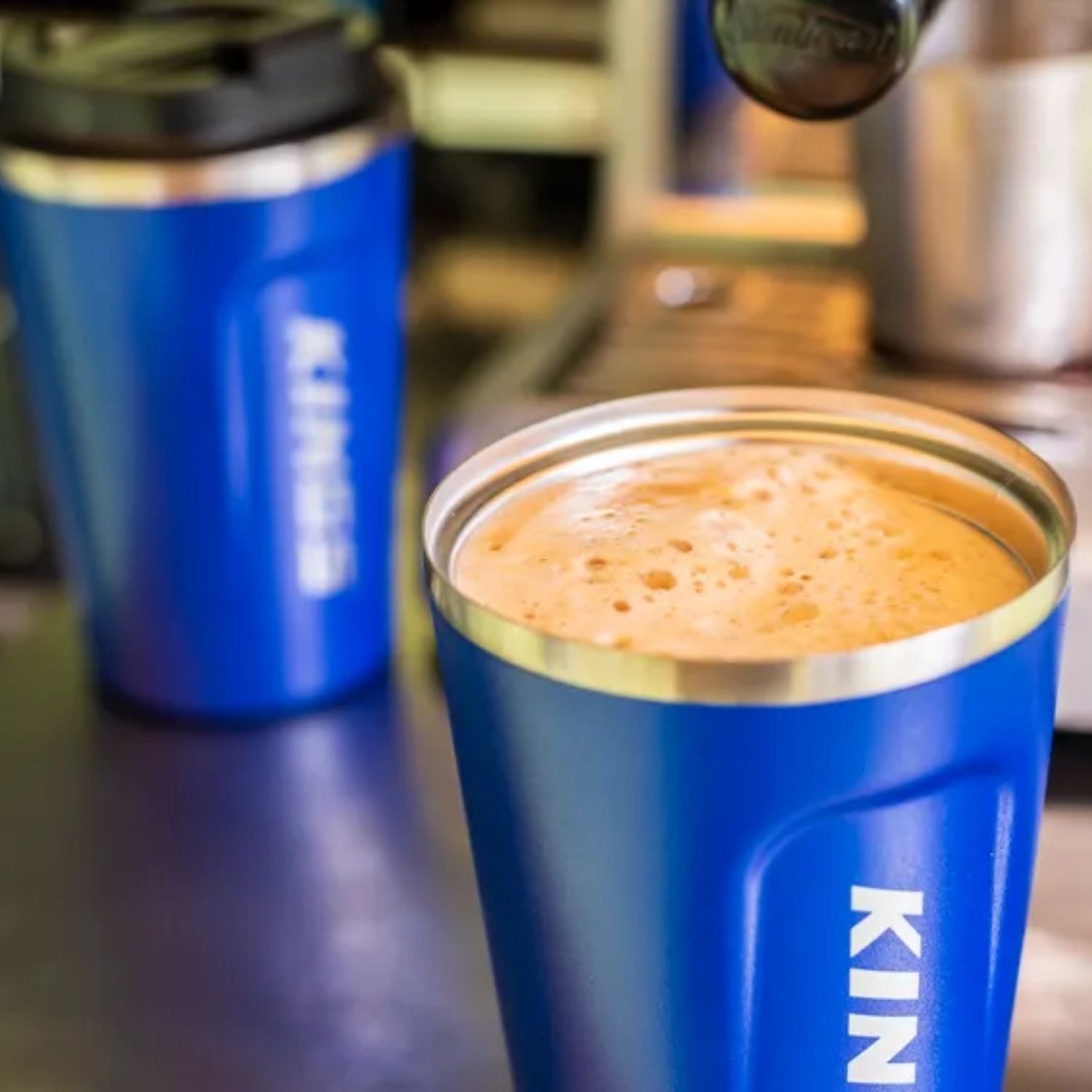 Adventure Kings Blue Coffee Cup | 380ml Vacuum Travel Mug For Hot & Cold Drinks Full Throttle Pakistan