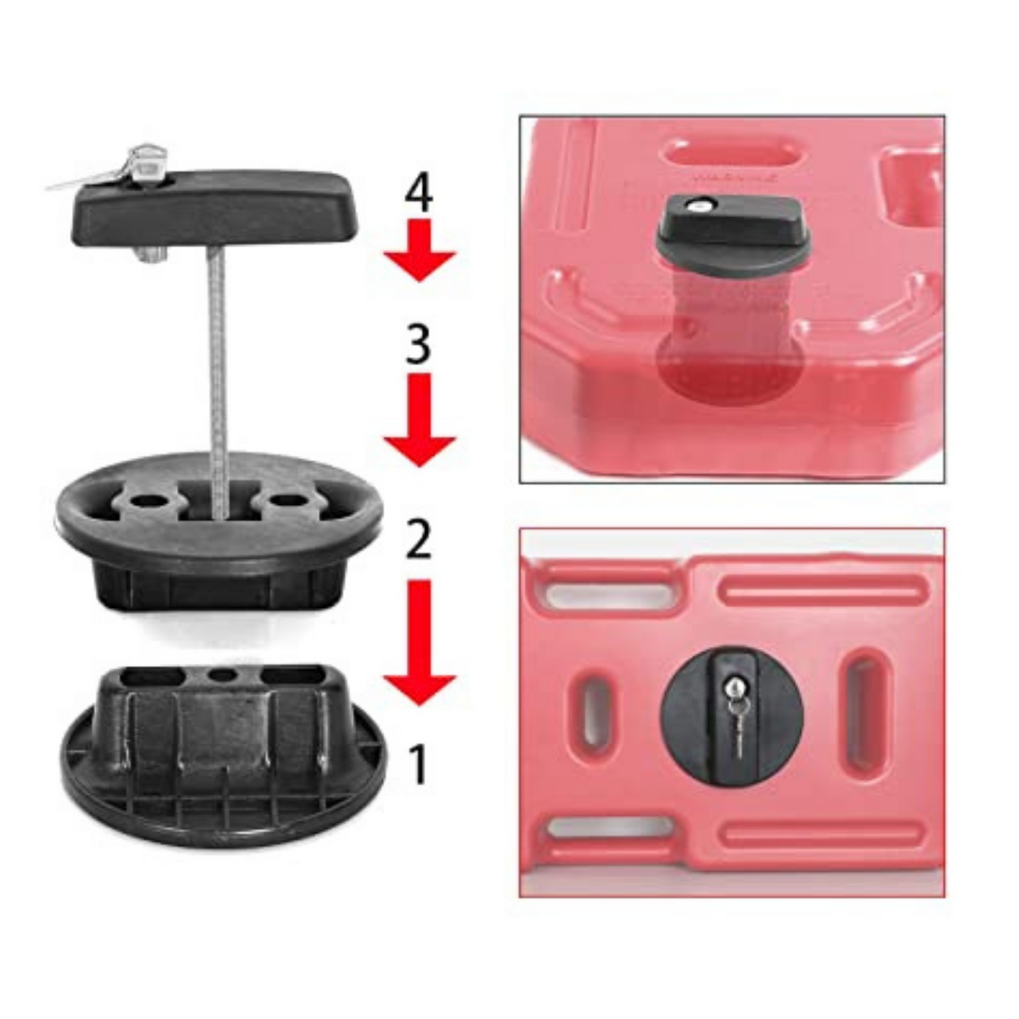 Bracket Lock Fastener for 20L Fuel Tank Jerrycan Mount Petrol Can Jerry Cans Holder for Motorcycle Spare Oil Tanks Full Throttle Pakistan