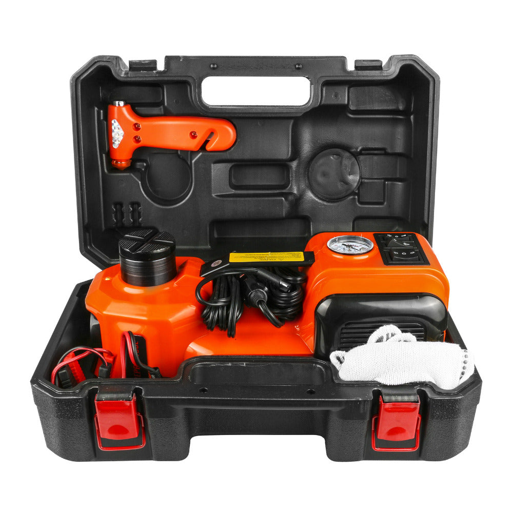 Car Jack Electric Hydraulic Floor Jack 5T 45cm Tire Lifting Tire Inflator Pump Flashlight Safe Hammer Change a Tire for SUV Full Throttle Pakistan