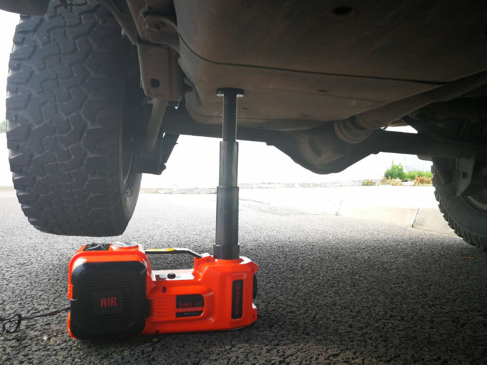 Car Jack Electric Hydraulic Floor Jack 5T 45cm Tire Lifting Tire Inflator Pump Flashlight Safe Hammer Change a Tire for SUV Full Throttle Pakistan