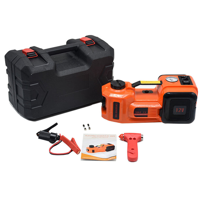 Car Jack Electric Hydraulic Floor Jack 5T 45cm Tire Lifting Tire Inflator Pump Flashlight Safe Hammer Change a Tire for SUV Full Throttle Pakistan