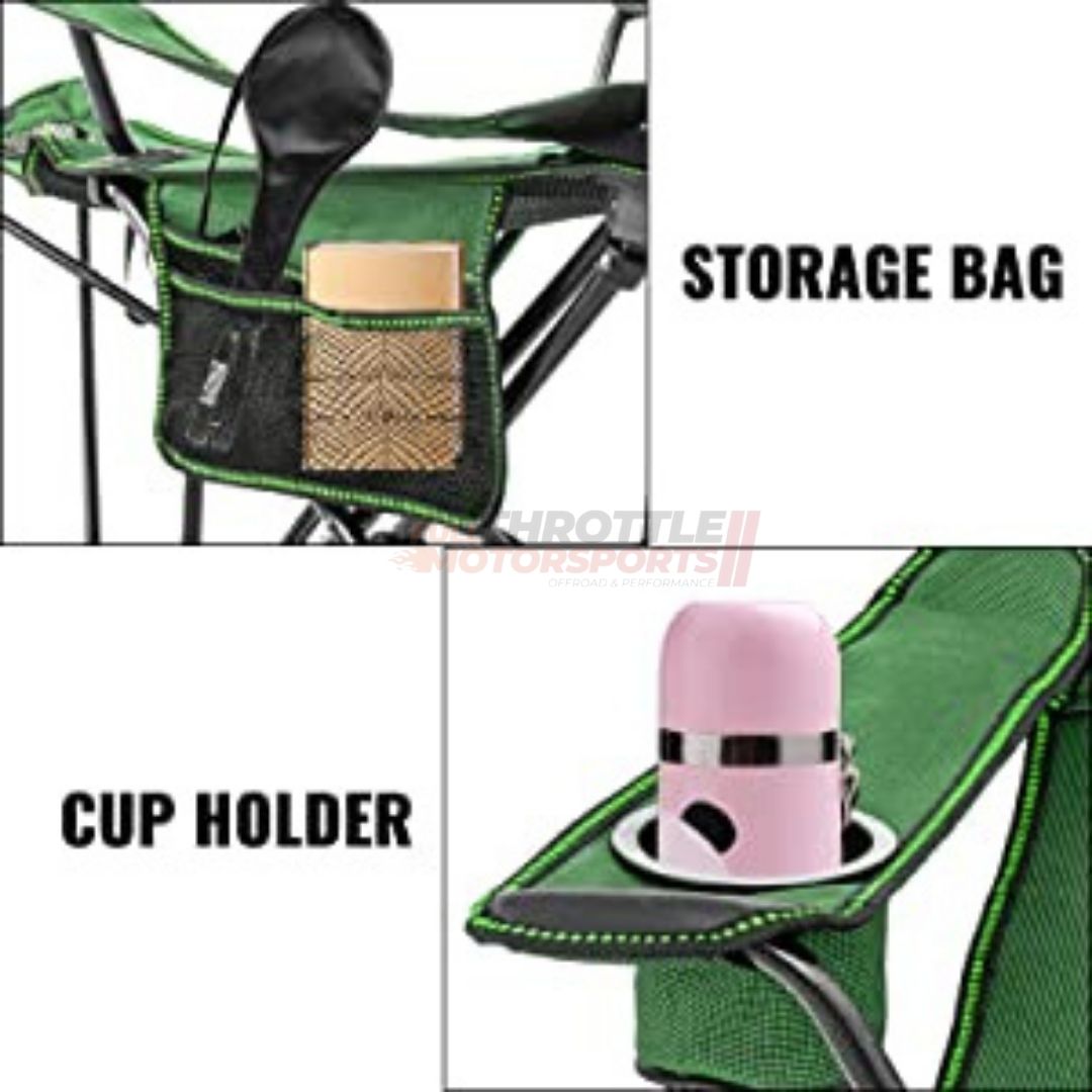 Outdoor Portable Camping Chair | Mesh Folding Reclining Camping Chair with Detachable Footrest Full Throttle Pakistan