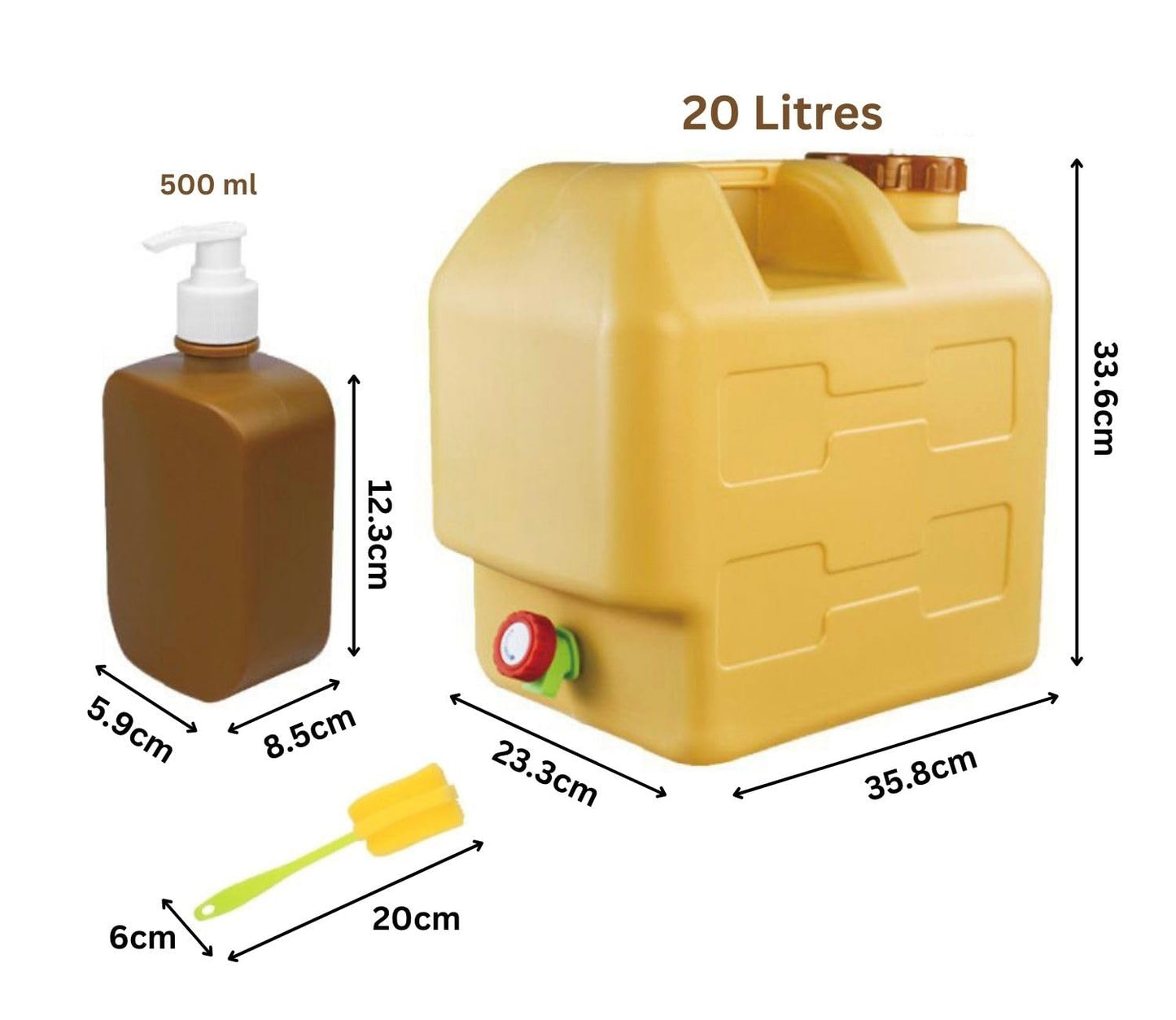 20L HDPE With Liquid Soap Lotion Bottle Plastic Water  Jerry Can