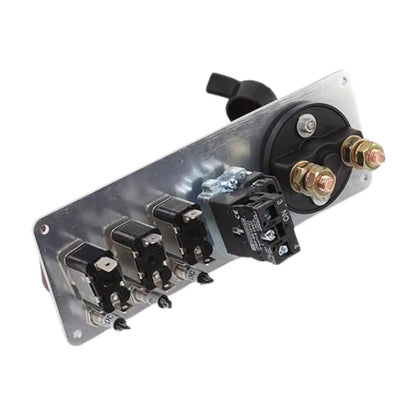 12V LED Ignition Switch Panel 5 in 1 Push Start Kit with Toggle Switches and Battery Cutoff
