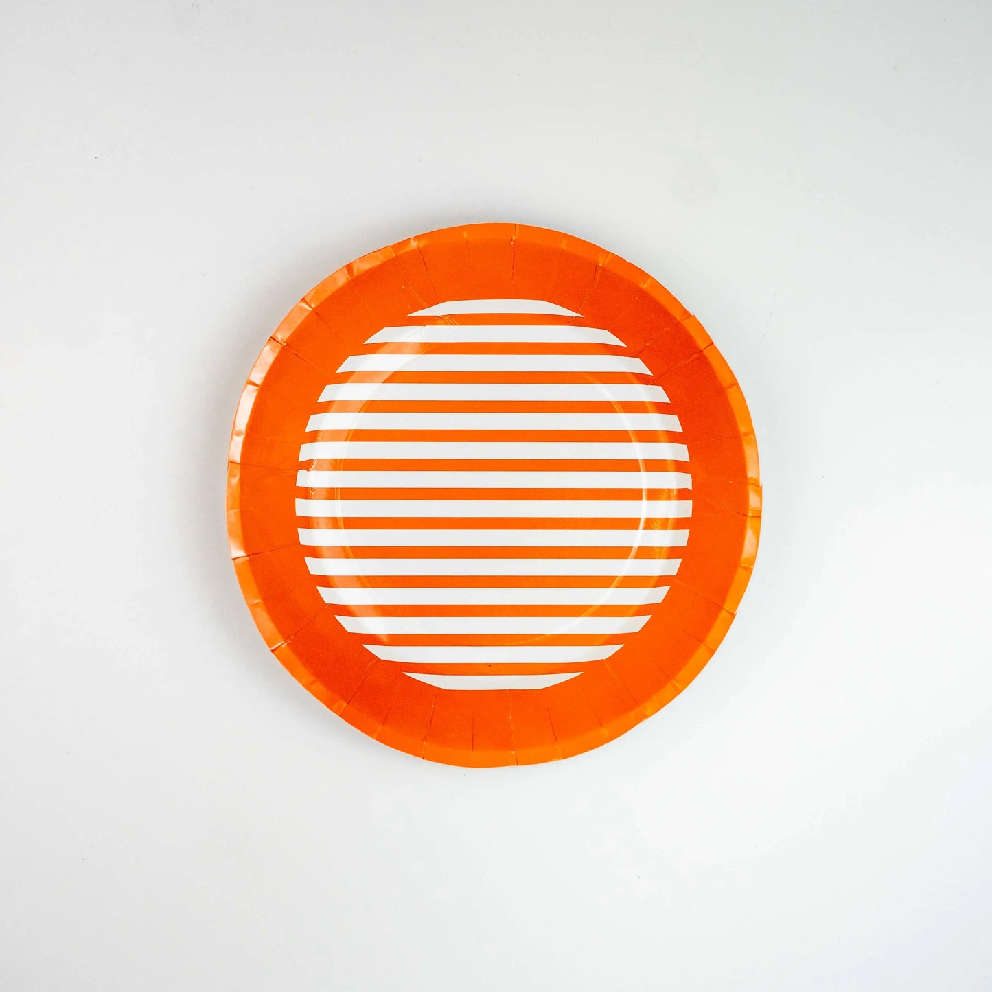 Orange Disposable Paper Plates For Outdoor & Indoor Events