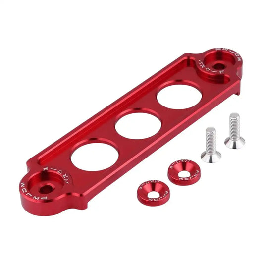Car Battery Tie Down Bracket – Red | Aluminum Alloy Racing Battery Hold Lock | For Civic / CRX 1988–2000
