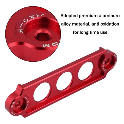 Large Car Battery Tie Down Bracket – Red | Aluminum Alloy Racing Battery Hold Lock | For Civic / CRX 1988–2000