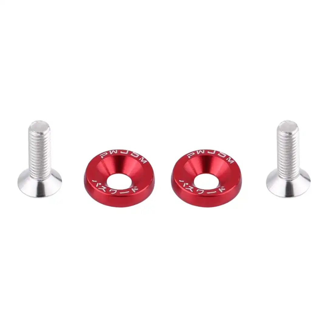 Large Car Battery Tie Down Bracket – Red | Aluminum Alloy Racing Battery Hold Lock | For Civic / CRX 1988–2000