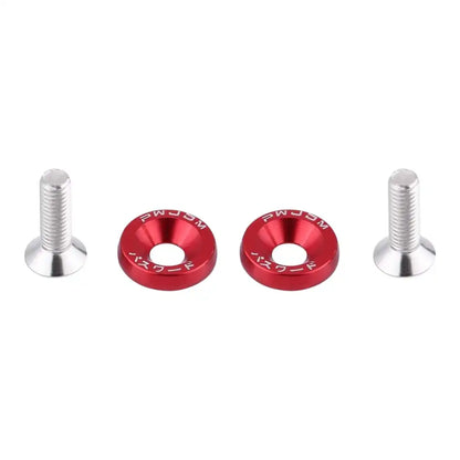 Large Car Battery Tie Down Bracket – Red | Aluminum Alloy Racing Battery Hold Lock | For Civic / CRX 1988–2000