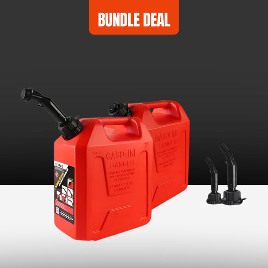 2x Seaflo 10L Auto Shutoff Jerry Cans for Petrol and Diesel