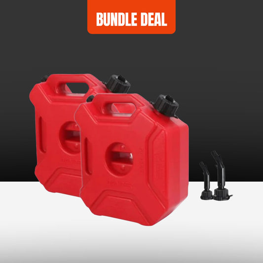 Pair of 5 Liters Fuel Tank Petrol Can Motorcycle Jerry Can