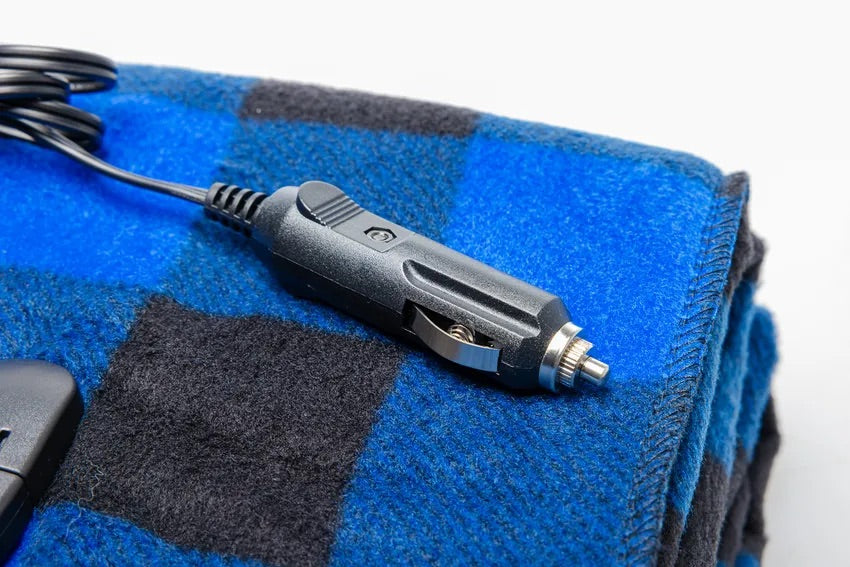 Kings 12V Heated Blanket | 140cm x 100cm | Adjustable Power & Timer | Machine Washable | 1.5m 12v Power Cord