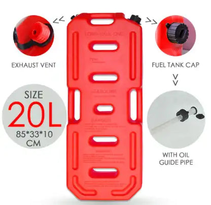 20L Plastic Slim Jerry Can Fuel Tank for SUV, ATV and Cars