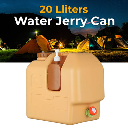 20L Portable Plastic Water Jerry Can With Liquid Soap Lotion Bottle