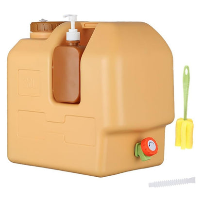 20L Portable Plastic Water Jerry Can With Liquid Soap Lotion Bottle
