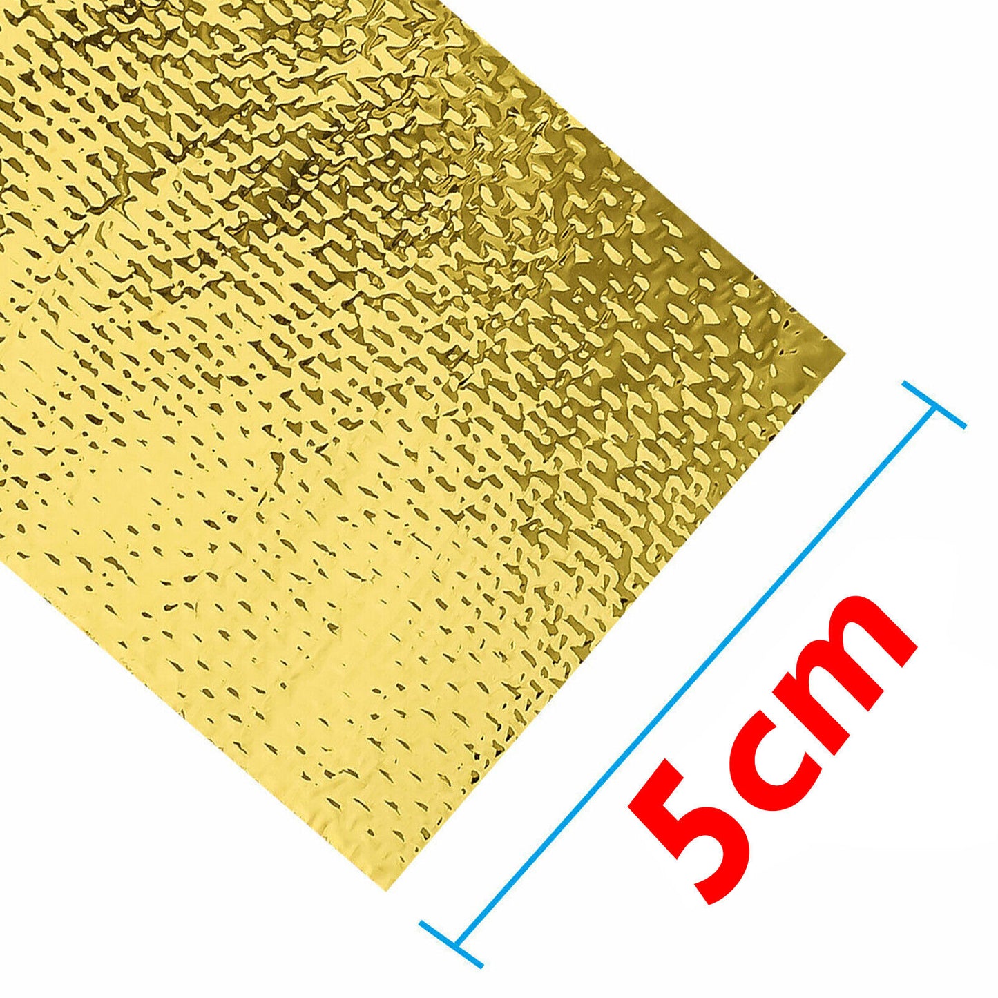 2" Gold Aluminum Foil Wrap Car Exhaust Pipe Decor Barrier Heat Shield Tape