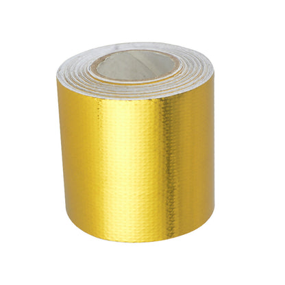 2" Gold Aluminum Foil Wrap Car Exhaust Pipe Decor Barrier Heat Shield Tape