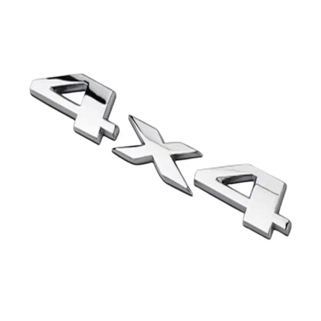 3D 4X4 Car Logo Emblem Badge – Steel Finish | Universal Decal for Auto, Truck, SUV